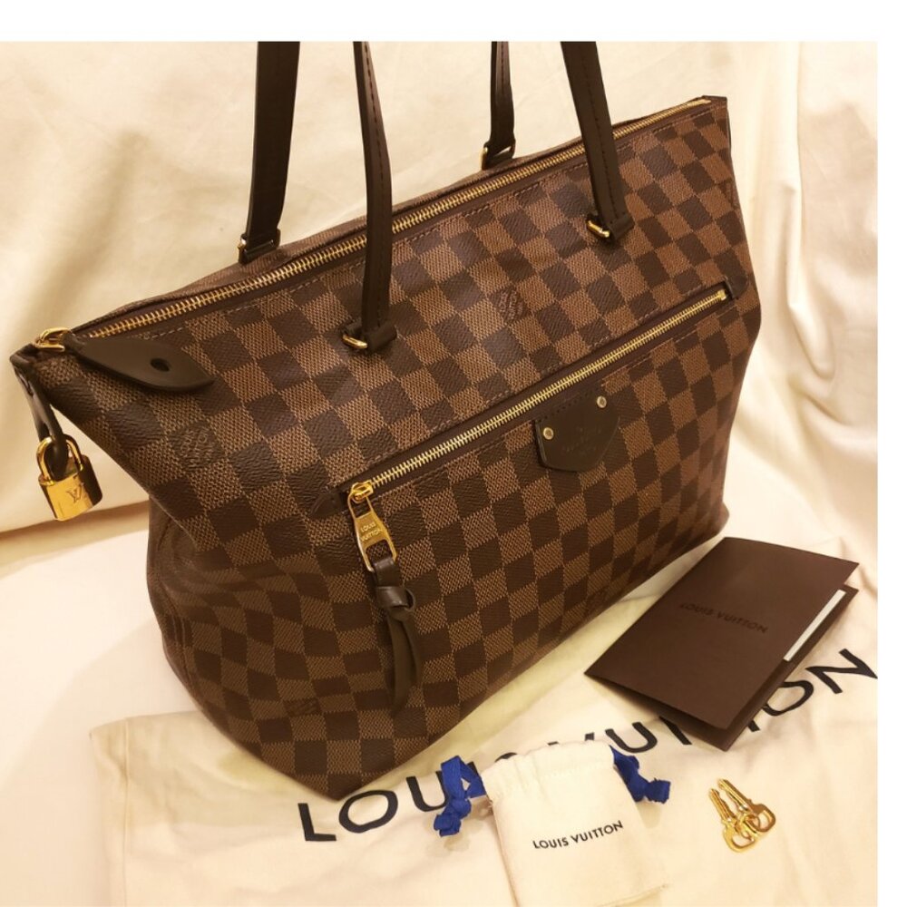 Louis Vuitton Made in France Large Handbag/Shoulder Bag Ebene Iena MM #FL4199 - Picture 2 of 16